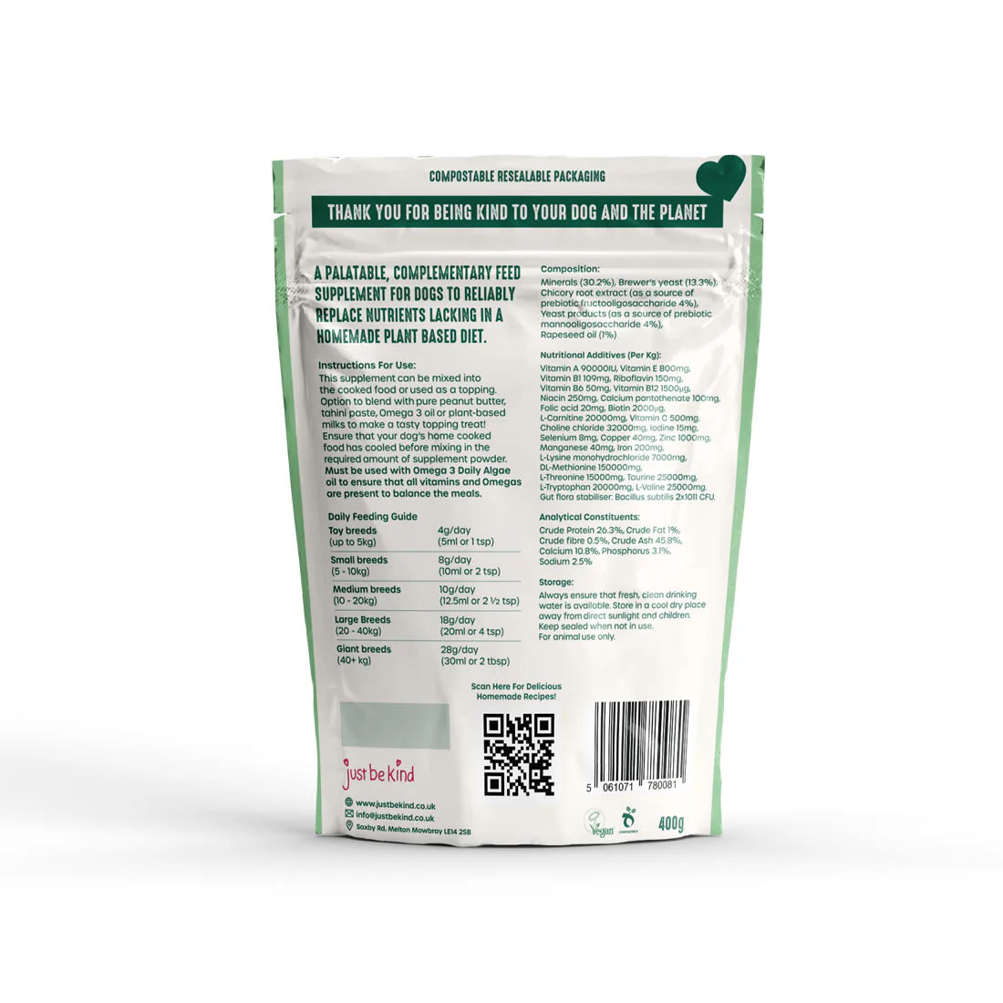 Supplement for Dogs Home Cooking 400g